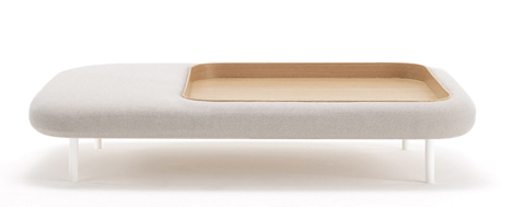 Trouf table and pouffe hybrid by GamFratesi for Ligne Roset