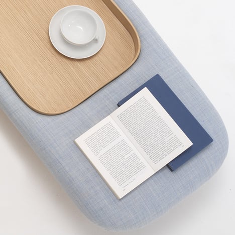 Trouf table and pouffe hybrid by GamFratesi for Ligne Roset