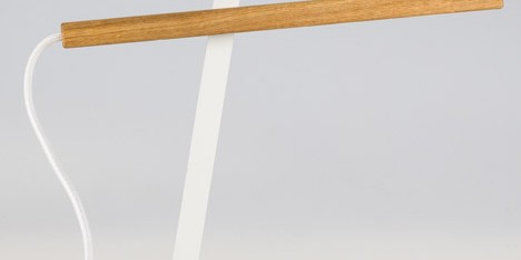 Two-piece magnetic Magnon desk lamp by Ilya Tkach