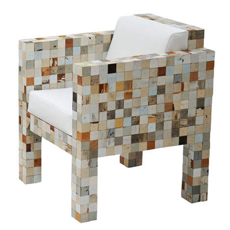 Piet Hein Eek uses offcuts from his scrap wood furniture to make Waste Waste 40×40
