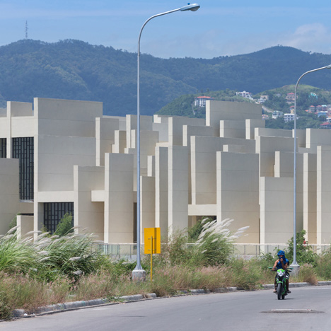 CAZA's 100 Walls Church is surrounded by staggered walls and partitions