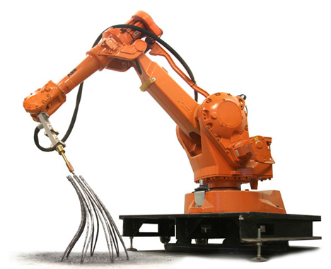 3D-printing robot by Joris Laarman draws freeform metal lines
