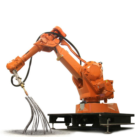 3D-printing robot by Joris Laarman draws freeform metal lines