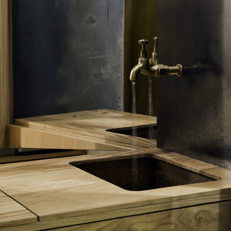 Aesop's new Hollywood Road store features pale oak, copper and blackened steel