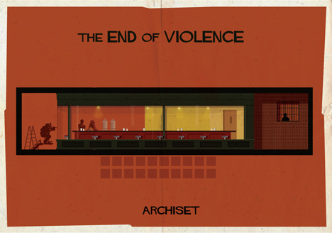 Archiset illustrated film sets by Federico Babina