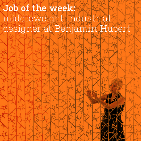 Job of the week: middleweight industrial designer at Benjamin Hubert
