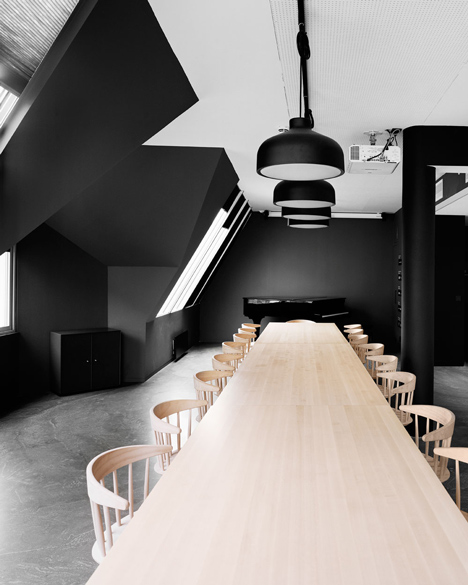 Bergen International Festival offices designed to resemble a workshop