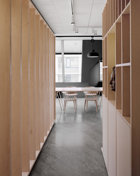 Bergen International Festival offices designed to resemble a workshop