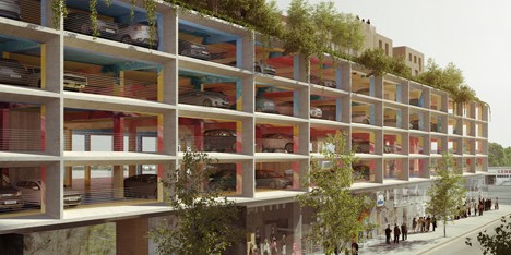 Car park with apartments on its roof by Brisac Gonzalez