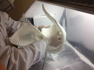 Manufacturing one of the pieces of the Dita von Teese dress