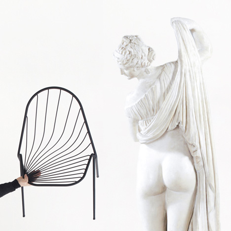 Drapee chair by Constance Guisset designed to look like draped fabric