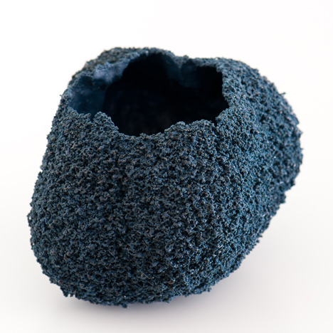 Else vases by Michal Fargo moulded from torn foam blocks
