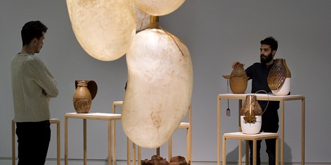 Animal membrane products on show in Formafantasma exhibition