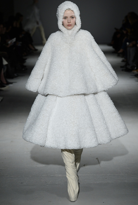 Gareth Pugh dresses models like abominable snowmen and wind-up toys