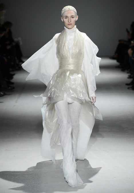 Gareth Pugh dresses models like abominable snowmen and wind-up toys