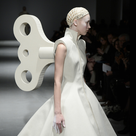 Gareth Pugh dresses models like abominable snowmen and wind-up toys