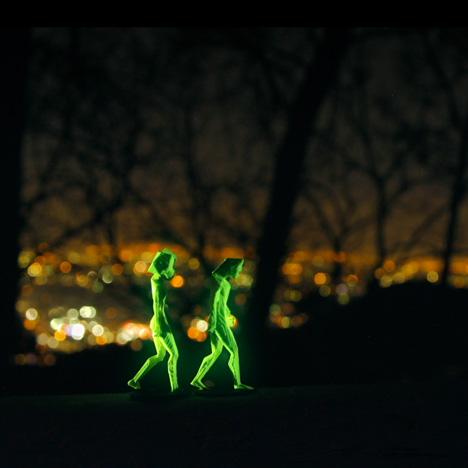 Glowing 3D-printed characters explore LA in Cut Copy music video by PARTY