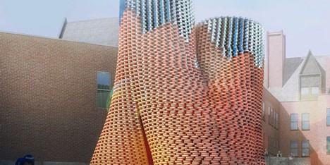 Organic tower grown from agricultural waste wins MoMA PS1 Young Architects Program 2014