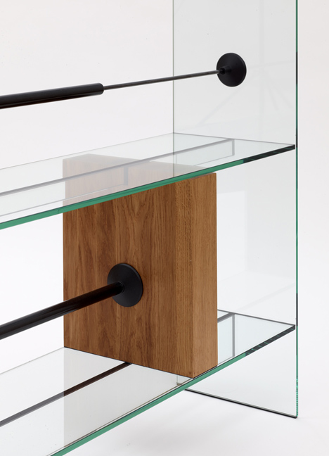 Konstantin Grcic designs glass furniture with moving parts for Galerie Kreo show