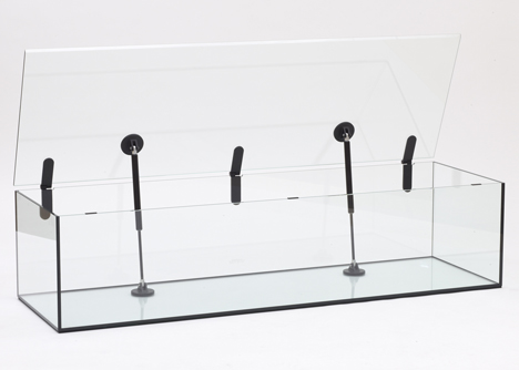 Konstantin Grcic designs glass furniture with moving parts for Galerie Kreo show