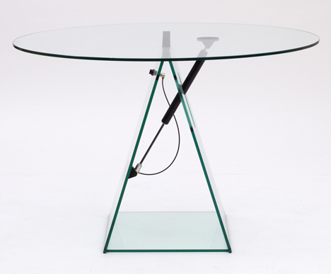 Konstantin Grcic designs glass furniture with moving parts for Galerie Kreo show