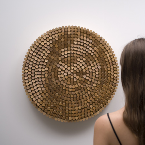 Mechanical Mirrors by Daniel Rozin replicate images using everyday objects