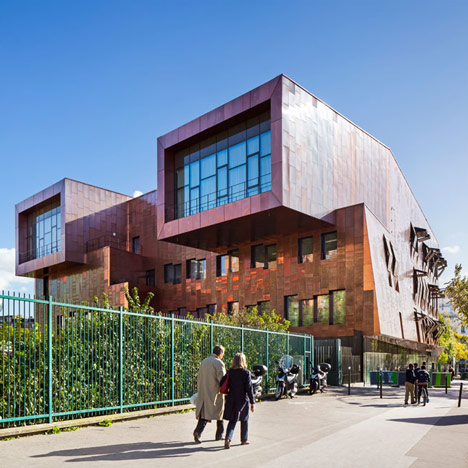 Music conservatory in Paris with cantilevered studios by Basalt Architecture