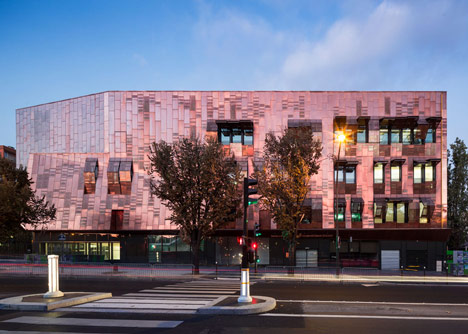 Music conservatory in Paris with cantilevered studios by Basalt Architecture