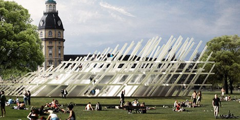 J Mayer H designs gridded pavilion for Karlsruhe’s 300-year anniversary