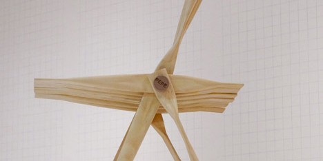 Pepe chair by Helene Steiner made from rolled-up beech veneer