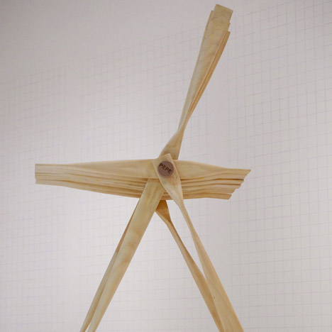 Pepe chair by Helene Steiner made from rolled-up beech veneer