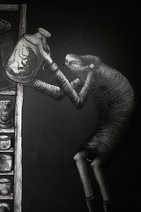 Phlegm graffiti exhibition at Howard Griffin Gallery_dezeen_6