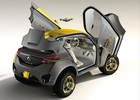 Renault unveils Kwid Concept car equipped with traffic-spotting drone