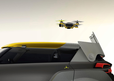 Renault unveils Kwid Concept car equipped with traffic-spotting drone