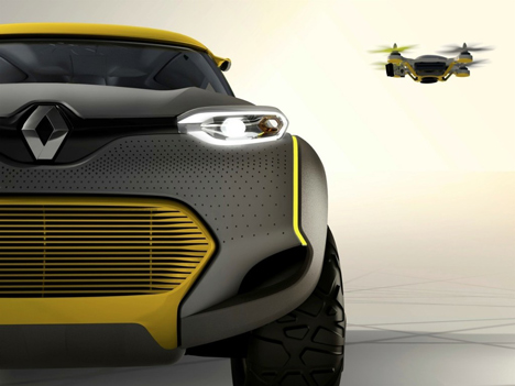 Renault unveils Kwid Concept car equipped with traffic-spotting drone