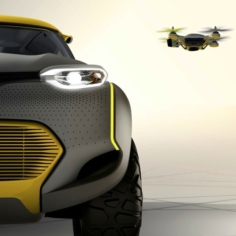 Renault unveils Kwid Concept car equipped with traffic-spotting drone
