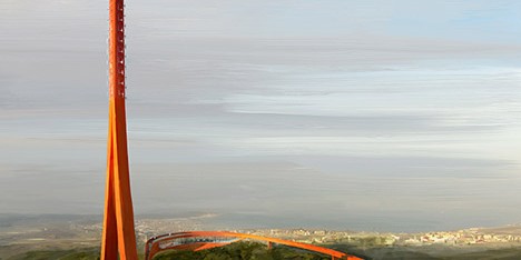 Ribbon-like design wins competition for a broadcast tower and visitor centre in Turkey
