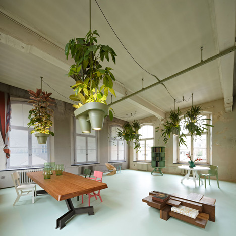 Roderick Vos designs combined plant pots, lighting and power sockets