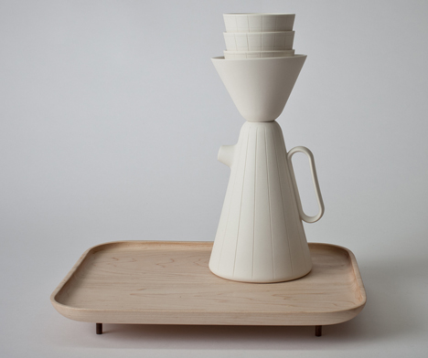 Luca Nichetto and Mjölk collaborate to make coffee set