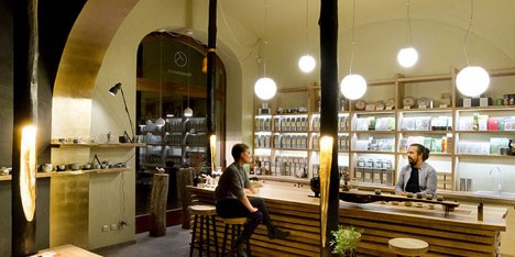 Tea shop in Prague by A1 Architects