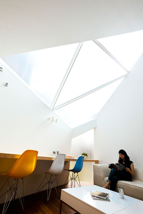 Tokyo house by Atelier Tekuto with skylight designed to "frame the sky"