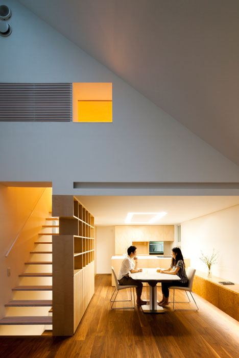 Tokyo house by Atelier Tekuto with skylight designed to "frame the sky"