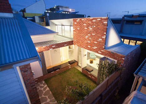 Turnaround House by Architecture Architecture opens onto a courtyard