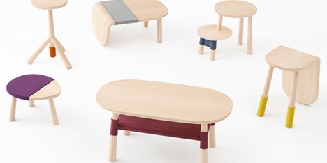 Nendo bases furniture for Walt Disney Japan on Winnie-the-Pooh characters
