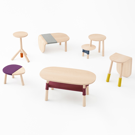 Nendo bases furniture for Walt Disney Japan on Winnie-the-Pooh characters