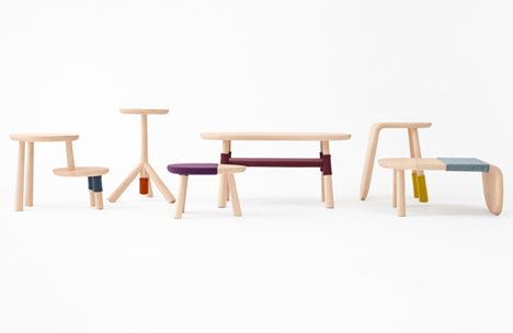 Nendo bases furniture for Walt Disney Japan on Winnie-the-Pooh characters