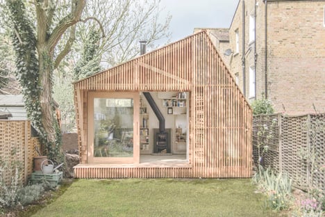 Writer's Shed with a glowing cedar facade by Weston Surman & Deane