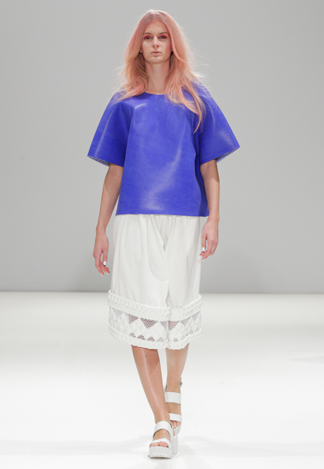 Silicon details outline garments in Xiao Li's Autumn Winter 2014 collection