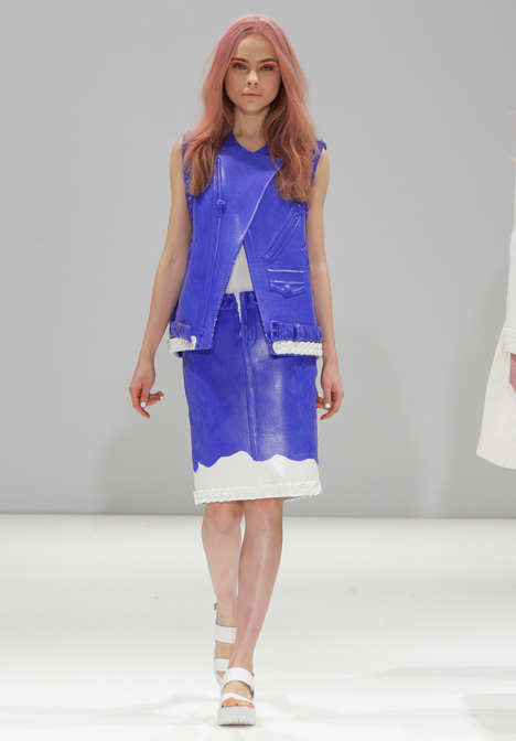 Silicon details outline garments in Xiao Li's Autumn Winter 2014 collection