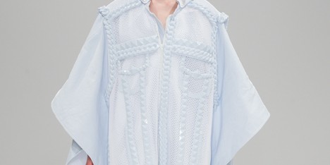 Silicon details outline garments in Xiao Li's Autumn Winter 2014 collection